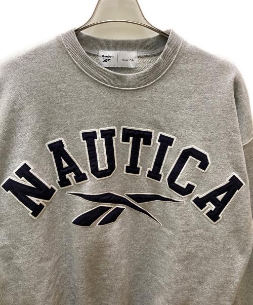 NAUTICA（ノーティカ）NAUTICA (ノーティカ) REEBOK (リーボック) ロゴスウェット グレー サイズ:Ⅼの古着・服飾アイテム