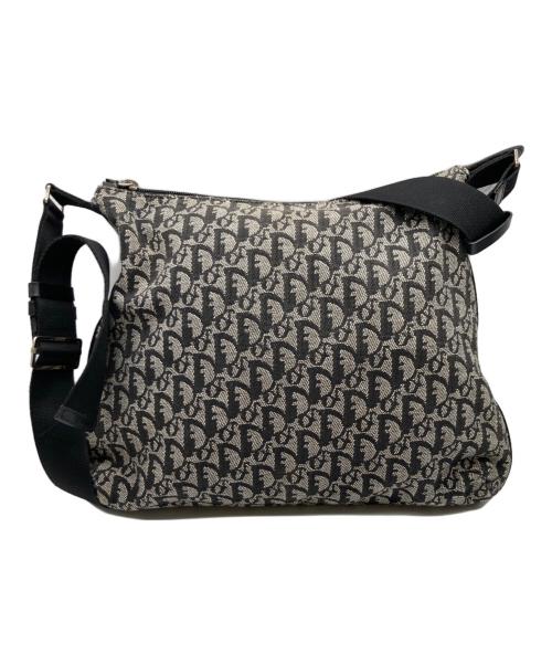 Christian Dior（クリスチャン ディオール）Christian Dior (クリスチャン ディオール) トロッター ショルダーバッグ グレー×ブラックの古着・服飾アイテム