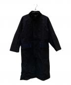 Barbour×JOURNAL STANDARDバブアー×ジャーナルスタンダード）の古着「コラボ マルチカラー バーレー ステンカラーコート」｜ブラック×ネイビー