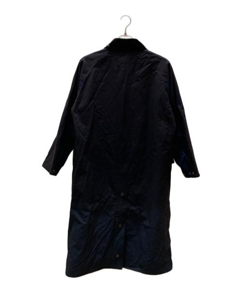Barbour（バブアー）Barbour (バブアー) JOURNAL STANDARD (ジャーナルスタンダード) コラボ マルチカラー バーレー ステンカラーコート ブラック×ネイビー サイズ:34の古着・服飾アイテム