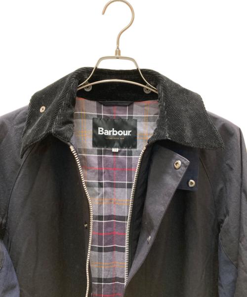 Barbour（バブアー）Barbour (バブアー) JOURNAL STANDARD (ジャーナルスタンダード) コラボ マルチカラー バーレー ステンカラーコート ブラック×ネイビー サイズ:34の古着・服飾アイテム