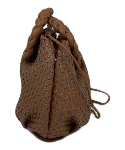 HEREU（ヘリュー）HEREU (ヘリュー) WBBOWO ショルダーバッグ ブラウン×ブルーの古着・服飾アイテム