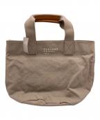 MARGARET HOWELL ideaマーガレット ハウエル アイディア）の古着「キャンバスハンドバッグ」｜ベージュ