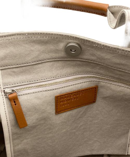 MARGARET HOWELL idea（マーガレット ハウエル アイディア）MARGARET HOWELL idea (マーガレット ハウエル アイディア) キャンバスハンドバッグ ベージュの古着・服飾アイテム