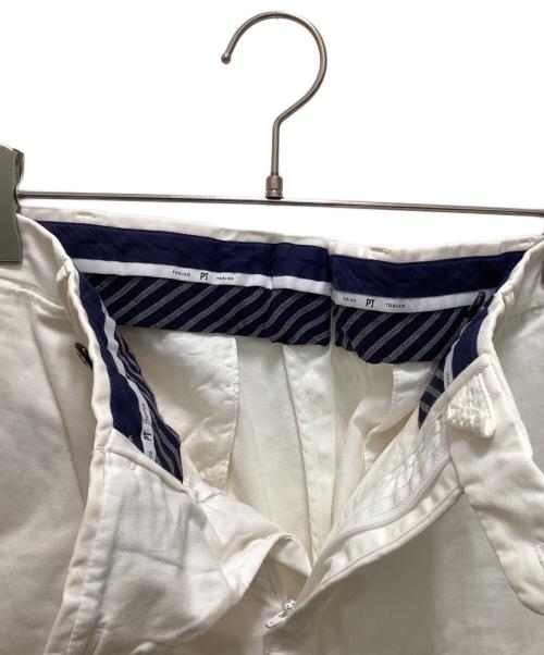 PT TORINO（ピーティートリノ）PT TORINO (ピーティートリノ) コットンスラックス ホワイト サイズ:50の古着・服飾アイテム