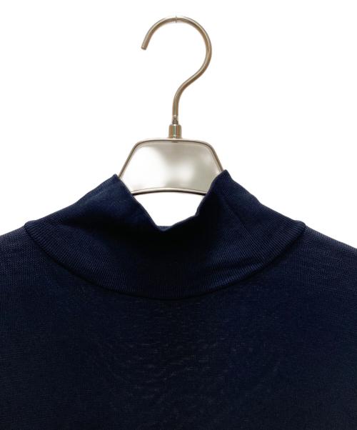 Dior（ディオール）DIOR (ディオール) ハイネックロゴニット ネイビー×グレー サイズ:Ⅼの古着・服飾アイテム