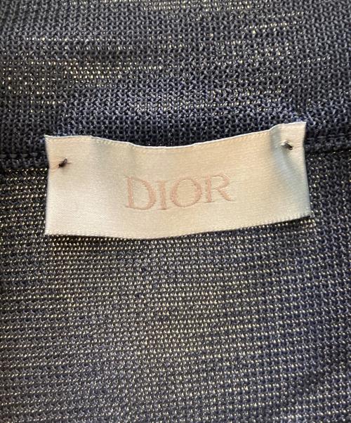 Dior（ディオール）DIOR (ディオール) ハイネックロゴニット ネイビー×グレー サイズ:Ⅼの古着・服飾アイテム
