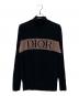 DIOR（ディオール）の古着「ハイネックロゴニット」｜ネイビー×グレー