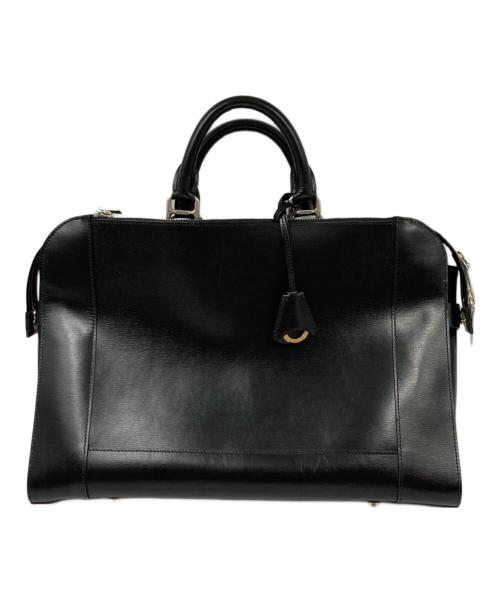 aniary（アニアリ）aniary (アニアリ) 裏地カモ柄 3層レザーブリーフケース ブラックの古着・服飾アイテム