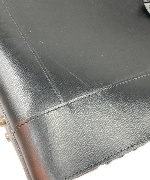 aniary（アニアリ）aniary (アニアリ) 裏地カモ柄 3層レザーブリーフケース ブラックの古着・服飾アイテム