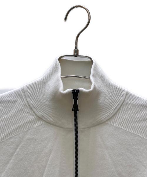 theory（セオリー）theory (セオリー) ダブルジップ ドライバーズニット ホワイト サイズ:Ⅼの古着・服飾アイテム