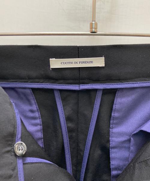 giab's ARCHIVIO（ジャブス アルキヴィオ）giab's ARCHIVIO (ジャブス アルキヴィオ) マサッチョ ウール テーパード パンツ ブラック サイズ:48の古着・服飾アイテム