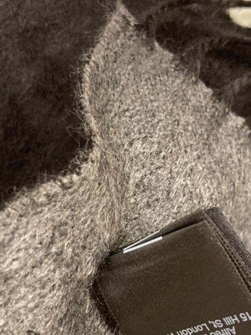 dunhill（ダンヒル）dunhill (ダンヒル) カシミア シルクマフラー グレーの古着・服飾アイテム