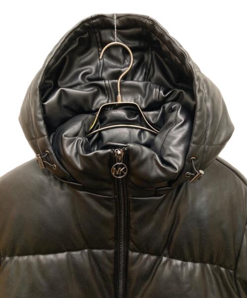 MICHAEL KORS（マイケルコース）MICHAEL KORS (マイケルコース) フェイクレザー中綿ジャケット ブラック サイズ:Mの古着・服飾アイテム