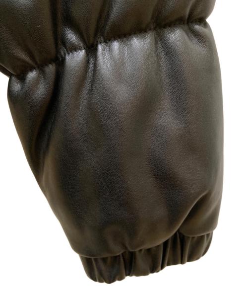 MICHAEL KORS（マイケルコース）MICHAEL KORS (マイケルコース) フェイクレザー中綿ジャケット ブラック サイズ:Mの古着・服飾アイテム