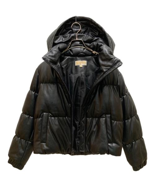 MICHAEL KORS（マイケルコース）MICHAEL KORS (マイケルコース) フェイクレザー中綿ジャケット ブラック サイズ:Mの古着・服飾アイテム