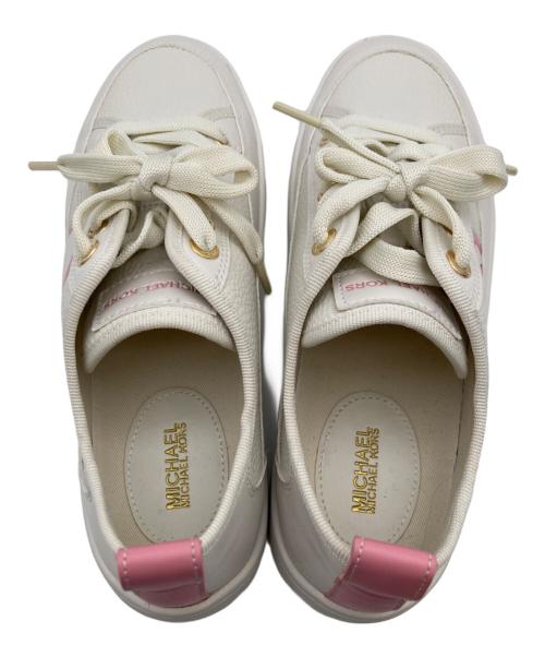 MICHAEL KORS（マイケル・コース）MICHAEL KORS (マイケル・コース) ローカットスニーカー ホワイト×ピンク サイズ:7.5Mの古着・服飾アイテム