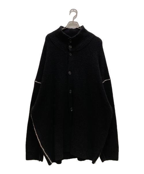 Dulcamara（ドゥルカマラ）Dulcamara (ドゥルカマラ) スタンドカラーニットカーディガン ブラック サイズ:１の古着・服飾アイテム