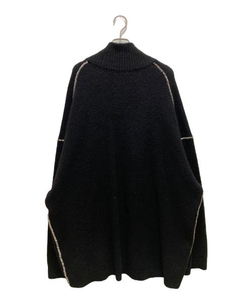 Dulcamara（ドゥルカマラ）Dulcamara (ドゥルカマラ) スタンドカラーニットカーディガン ブラック サイズ:１の古着・服飾アイテム