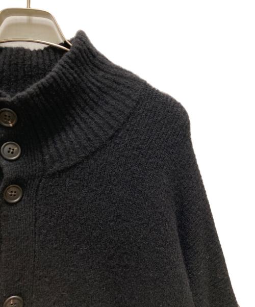 Dulcamara（ドゥルカマラ）Dulcamara (ドゥルカマラ) スタンドカラーニットカーディガン ブラック サイズ:１の古着・服飾アイテム