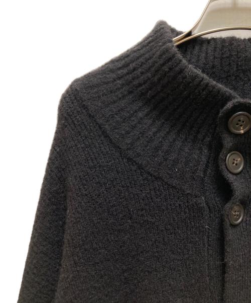 Dulcamara（ドゥルカマラ）Dulcamara (ドゥルカマラ) スタンドカラーニットカーディガン ブラック サイズ:１の古着・服飾アイテム