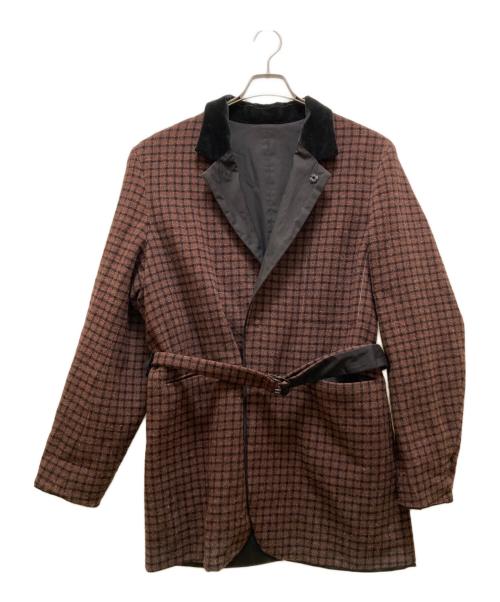 SUNSEA（サンシー）SUNSEA (サンシー) リバーシブルネットワークチェックジャケット ブラウン サイズ:3の古着・服飾アイテム