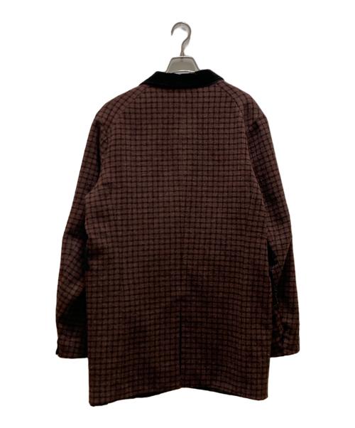 SUNSEA（サンシー）SUNSEA (サンシー) リバーシブルネットワークチェックジャケット ブラウン サイズ:3の古着・服飾アイテム