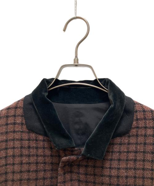 SUNSEA（サンシー）SUNSEA (サンシー) リバーシブルネットワークチェックジャケット ブラウン サイズ:3の古着・服飾アイテム