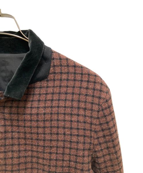 SUNSEA（サンシー）SUNSEA (サンシー) リバーシブルネットワークチェックジャケット ブラウン サイズ:3の古着・服飾アイテム
