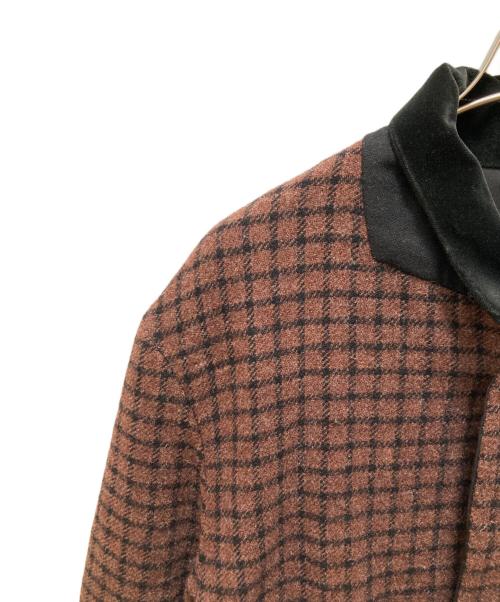 SUNSEA（サンシー）SUNSEA (サンシー) リバーシブルネットワークチェックジャケット ブラウン サイズ:3の古着・服飾アイテム