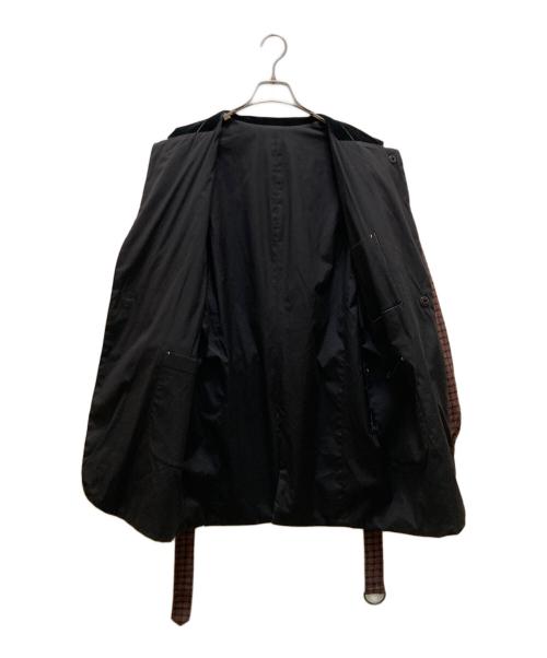 SUNSEA（サンシー）SUNSEA (サンシー) リバーシブルネットワークチェックジャケット ブラウン サイズ:3の古着・服飾アイテム