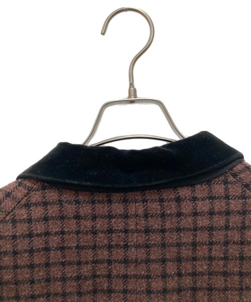 SUNSEA（サンシー）SUNSEA (サンシー) リバーシブルネットワークチェックジャケット ブラウン サイズ:3の古着・服飾アイテム