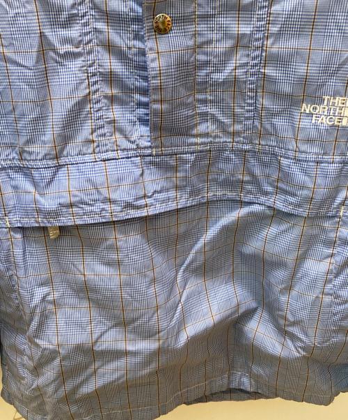 THE NORTH FACE（ザ ノース フェイス）THE NORTH FACE eYe COMME des GARCONS JUNYAWATANABE MAN (アイ コム デ ギャルソン ジュンヤ ワタナベ マン) コラボチェックアノラックパーカー ブルー サイズ:Sの古着・服飾アイテム