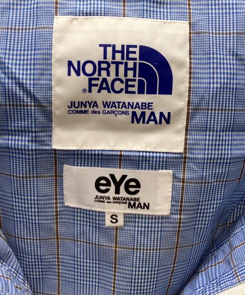 THE NORTH FACE（ザ ノース フェイス）THE NORTH FACE eYe COMME des GARCONS JUNYAWATANABE MAN (アイ コム デ ギャルソン ジュンヤ ワタナベ マン) コラボチェックアノラックパーカー ブルー サイズ:Sの古着・服飾アイテム