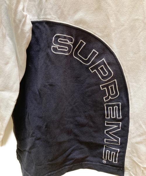 SUPREME（シュプリーム）Supreme (シュプリーム) コーナーアーチロゴポロシャツ ホワイト×ネイビー サイズ:Mの古着・服飾アイテム