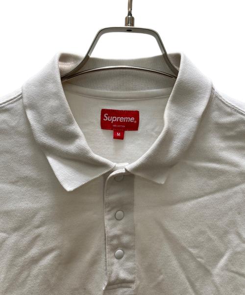 SUPREME（シュプリーム）Supreme (シュプリーム) コーナーアーチロゴポロシャツ ホワイト×ネイビー サイズ:Mの古着・服飾アイテム