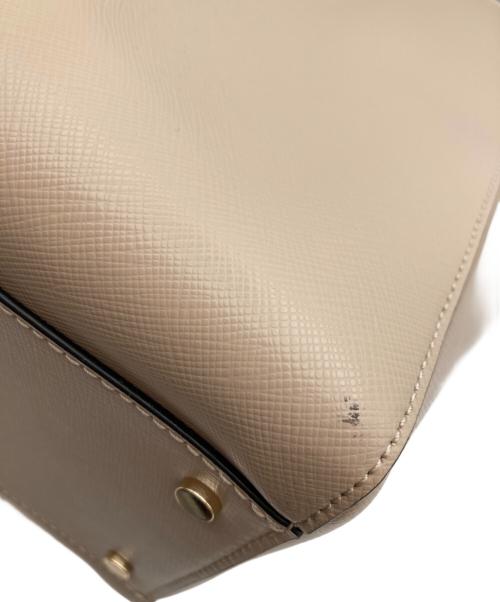 Kate Spade（ケイトスペード）Kate Spade (ケイトスペード) ステイシー カラーブロック ラップトップ トートバッグ ベージュ×ホワイトの古着・服飾アイテム