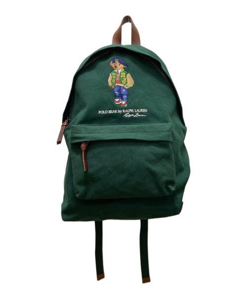POLO RALPH LAUREN（ポロ・ラルフローレン）POLO RALPH LAUREN (ポロ・ラルフローレン) POLO BEAR BACKPACK グリーンの古着・服飾アイテム