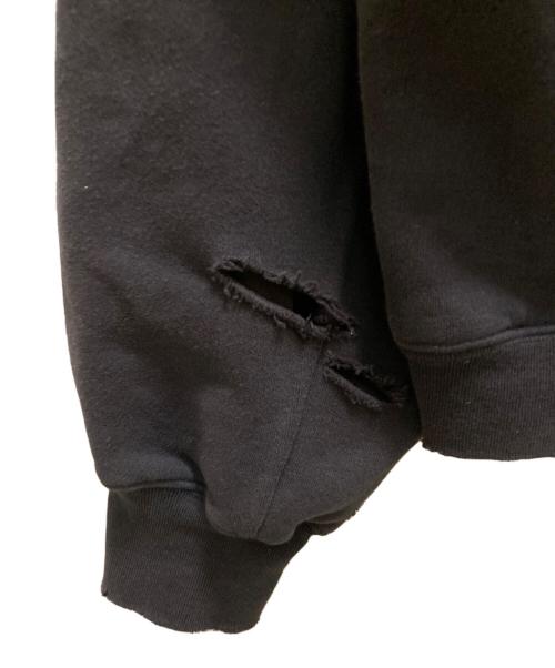 BALENCIAGA（バレンシアガ）BALENCIAGA (バレンシアガ) キャップスデストロイドフーディープルオーバー ブラック サイズ:XXSの古着・服飾アイテム
