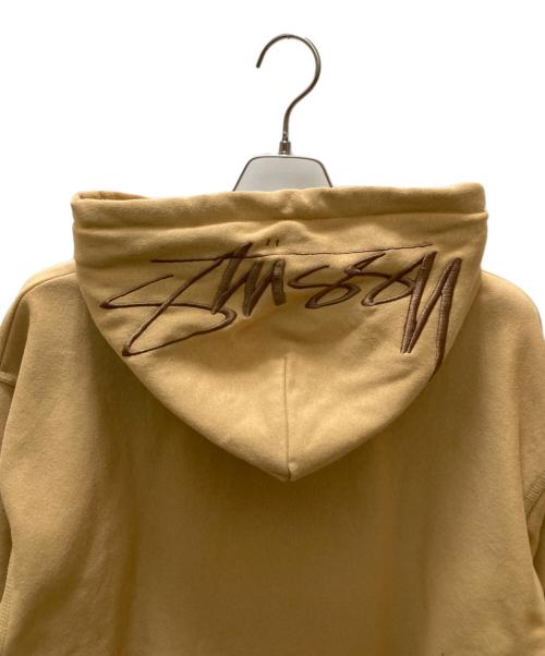 stussy（ステューシー）stussy (ステューシー) バアックアップリケ プルオーバーパーカー ベージュ サイズ:Ⅼの古着・服飾アイテム