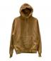 stussy（ステューシー）の古着「バアックアップリケ プルオーバーパーカー」｜ベージュ