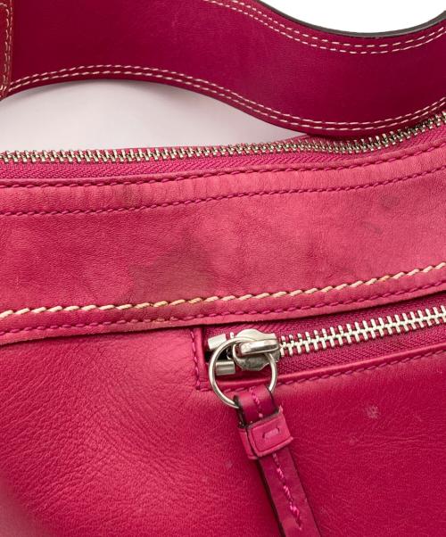 COACH（コーチ）COACH (コーチ) エルゴ レザーワンショルダーバッグ ピンクの古着・服飾アイテム