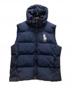 POLO RALPH LAURENポロ・ラルフローレン）の古着「ビッグポニー刺繍ダウンベスト」｜ネイビー