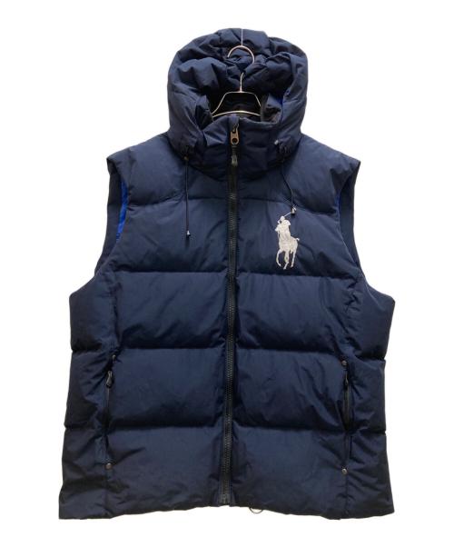POLO RALPH LAUREN（ポロ・ラルフローレン）POLO RALPH LAUREN (ポロ・ラルフローレン) ビッグポニー刺繍ダウンベスト ネイビー サイズ:XLの古着・服飾アイテム