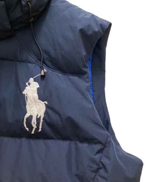 POLO RALPH LAUREN（ポロ・ラルフローレン）POLO RALPH LAUREN (ポロ・ラルフローレン) ビッグポニー刺繍ダウンベスト ネイビー サイズ:XLの古着・服飾アイテム