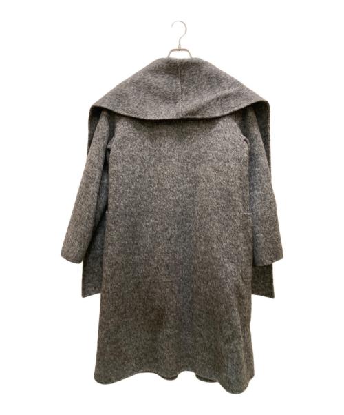 JENNE（ジェンヌ）JENNE (ジェンヌ) リバーウールシルクコート グレー サイズ:ＸＬの古着・服飾アイテム