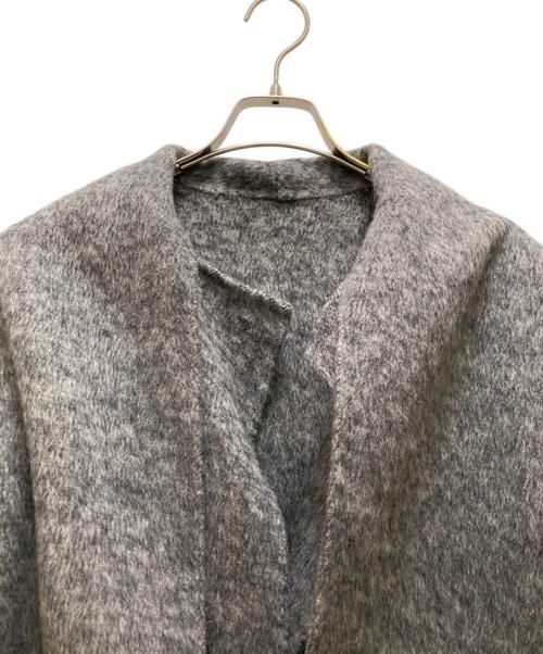 JENNE（ジェンヌ）JENNE (ジェンヌ) リバーウールシルクコート グレー サイズ:ＸＬの古着・服飾アイテム