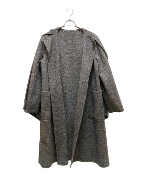 JENNE（ジェンヌ）JENNE (ジェンヌ) リバーウールシルクコート グレー サイズ:ＸＬの古着・服飾アイテム