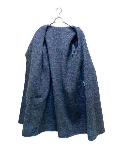 JENNE（ジェンヌ）JENNE (ジェンヌ) リバーウールシルクコート グレー サイズ:ＸＬの古着・服飾アイテム