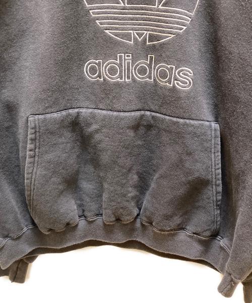 adidas（アディダス）adidas (アディダス) ヴィンテージトレフォイルプルオーバーパーカー ブラック サイズ: Lの古着・服飾アイテム
